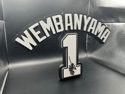 Victor Wembanyama Logo Sign Display | 3D Wall Desk Shelf Art - UNRIVAL3D