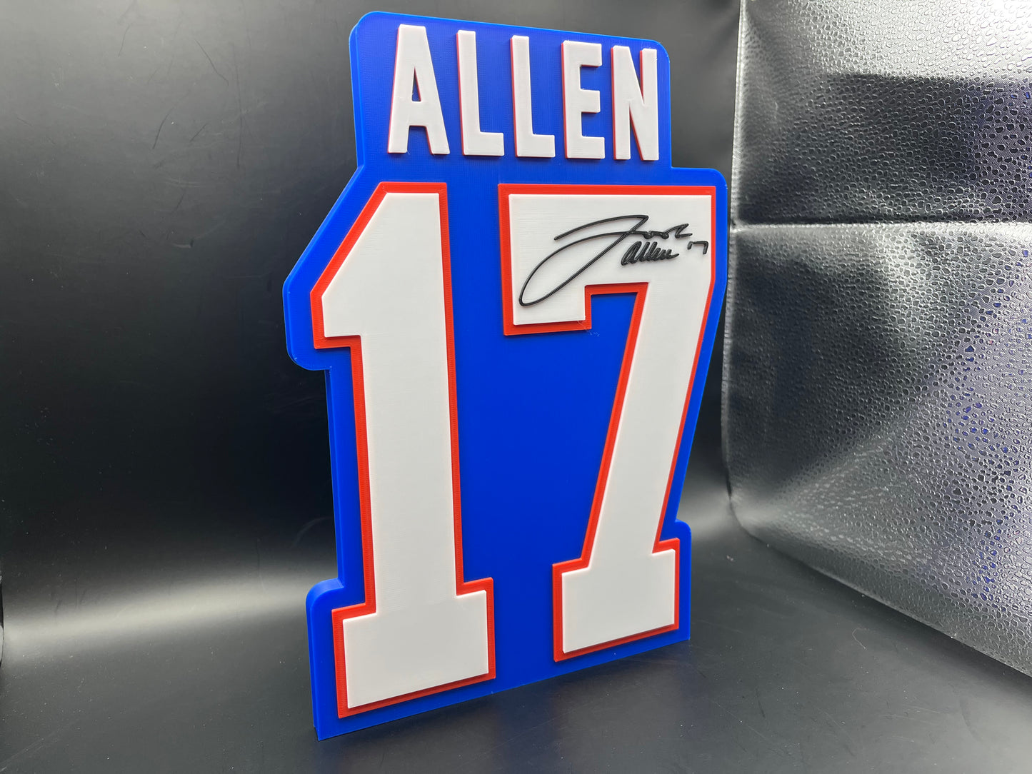Josh Allen 17 Logo Sign Display | 3D Wall Desk Shelf Art - UNRIVAL3D