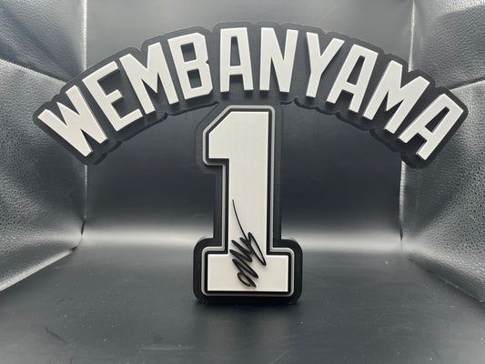 Victor Wembanyama Logo Sign Display | 3D Wall Desk Shelf Art - UNRIVAL3D