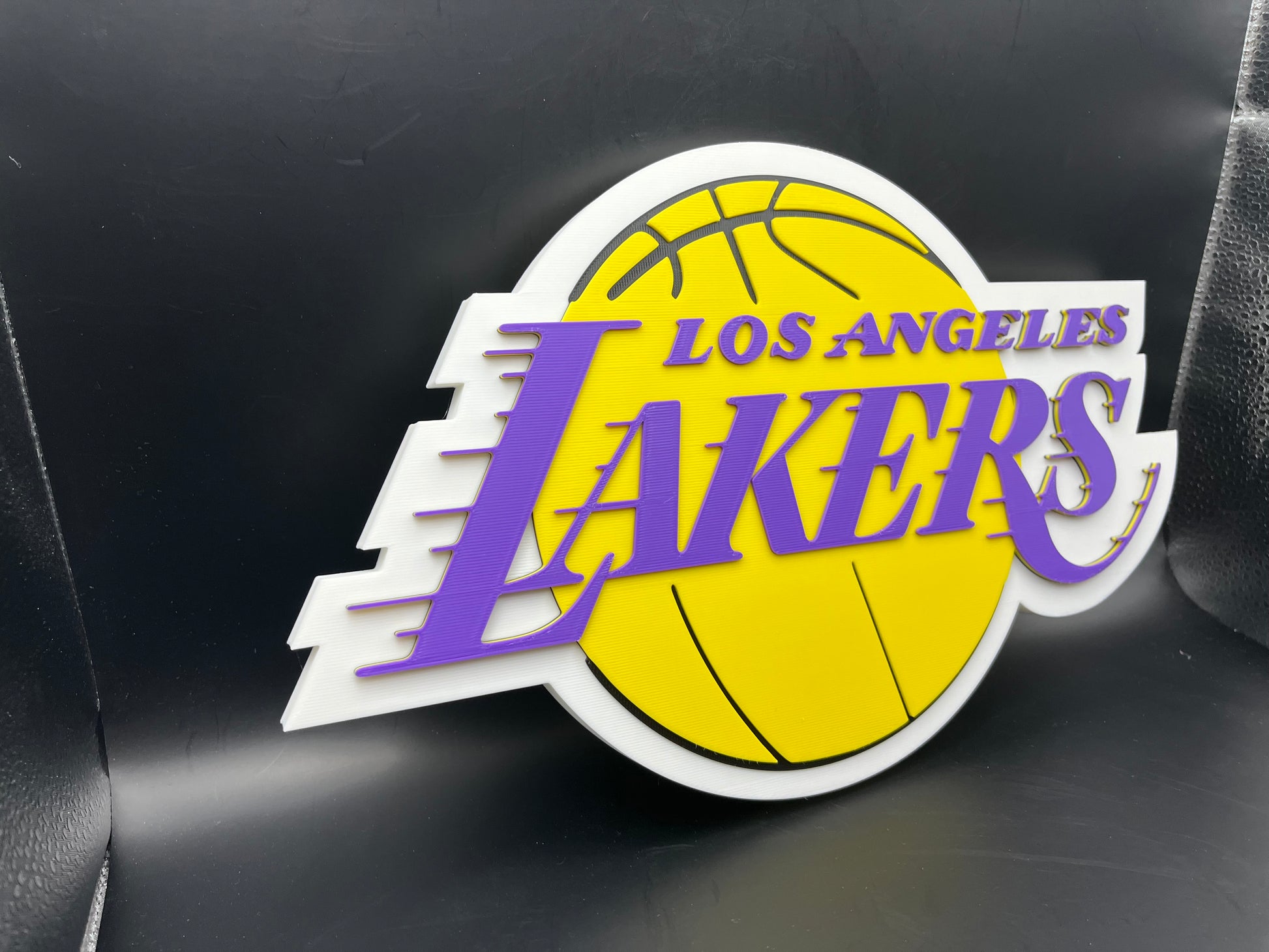 Los Angeles Lakers Logo Sign Display | 3D Wall Desk Shelf Art - UNRIVAL3D