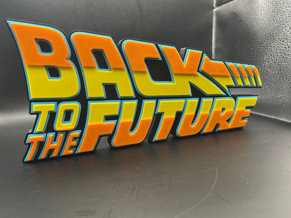 Back To The Future Logo Sign Display | 3D Wall Desk Shelf Art - UNRIVAL3D