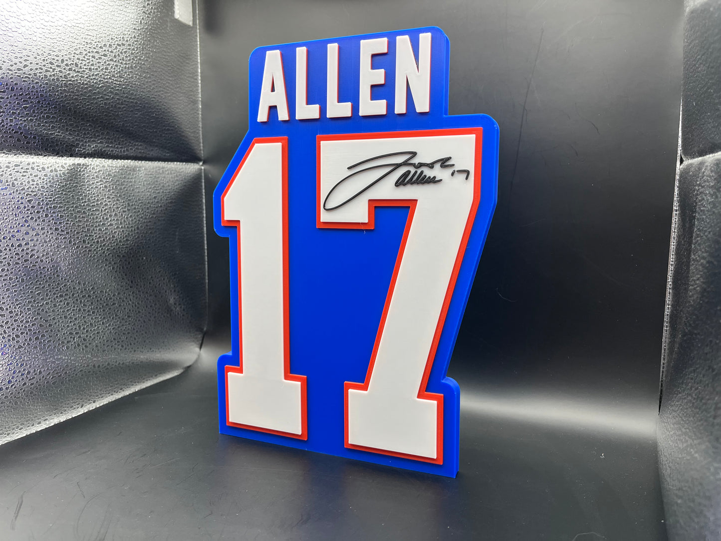 Josh Allen 17 Logo Sign Display | 3D Wall Desk Shelf Art - UNRIVAL3D