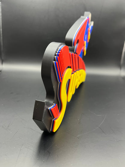 Superman Logo Sign Display | 3D Wall Desk Shelf Art - UNRIVAL3D