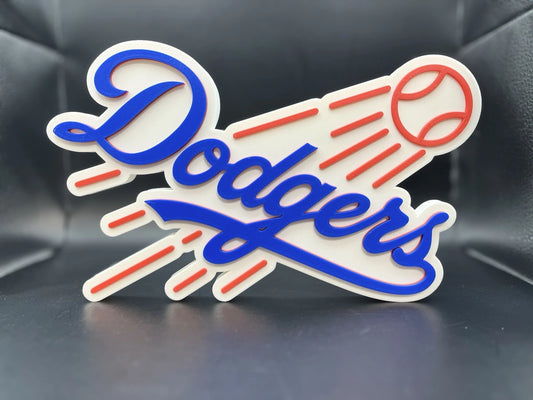 Los Angeles Dodgers Logo Sign Display | 3D Wall Desk Shelf Art - UNRIVAL3D