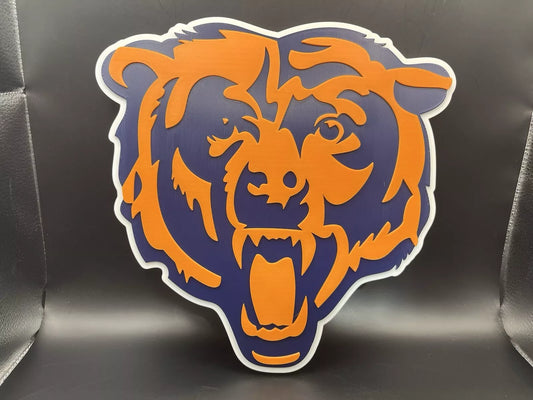 Chicago Bears Logo Sign Display | 3D Wall Desk Shelf Art - UNRIVAL3D