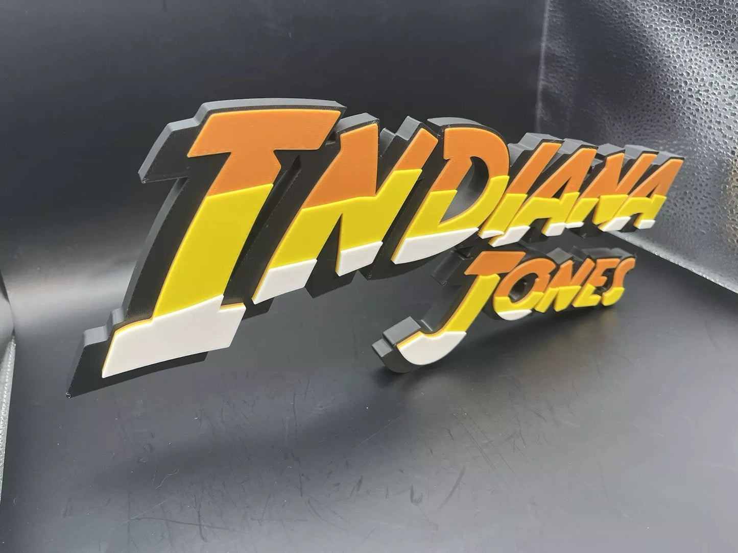 Indiana Jones Logo Sign Display | 3D Wall Desk Shelf Art - UNRIVAL3D