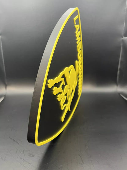 Lamborghini Logo Sign Display | 3D Wall Desk Shelf Art - UNRIVAL3D