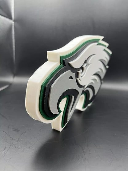 Philadelphia Eagles Logo Sign Display | 3D Wall Desk Shelf Art - UNRIVAL3D