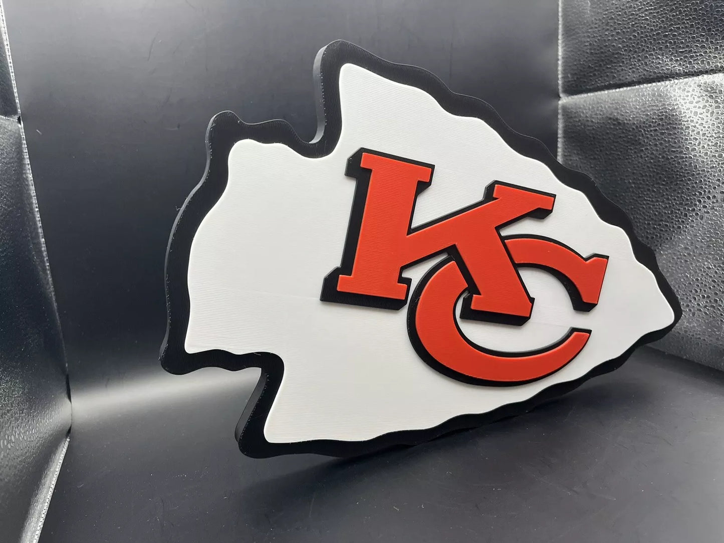 Kansas City Chiefs Logo Sign Display | 3D Wall Desk Shelf Art - UNRIVAL3D