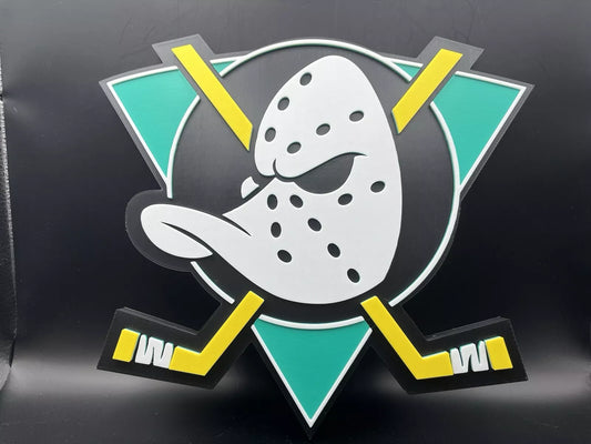 The Mighty Ducks Logo Sign Display | 3D Wall Desk Shelf Art - UNRIVAL3D