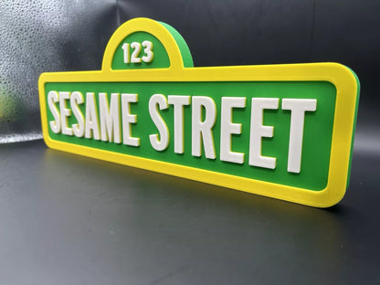 Sesame Street Logo Sign Display | 3D Wall Desk Shelf Art - UNRIVAL3D