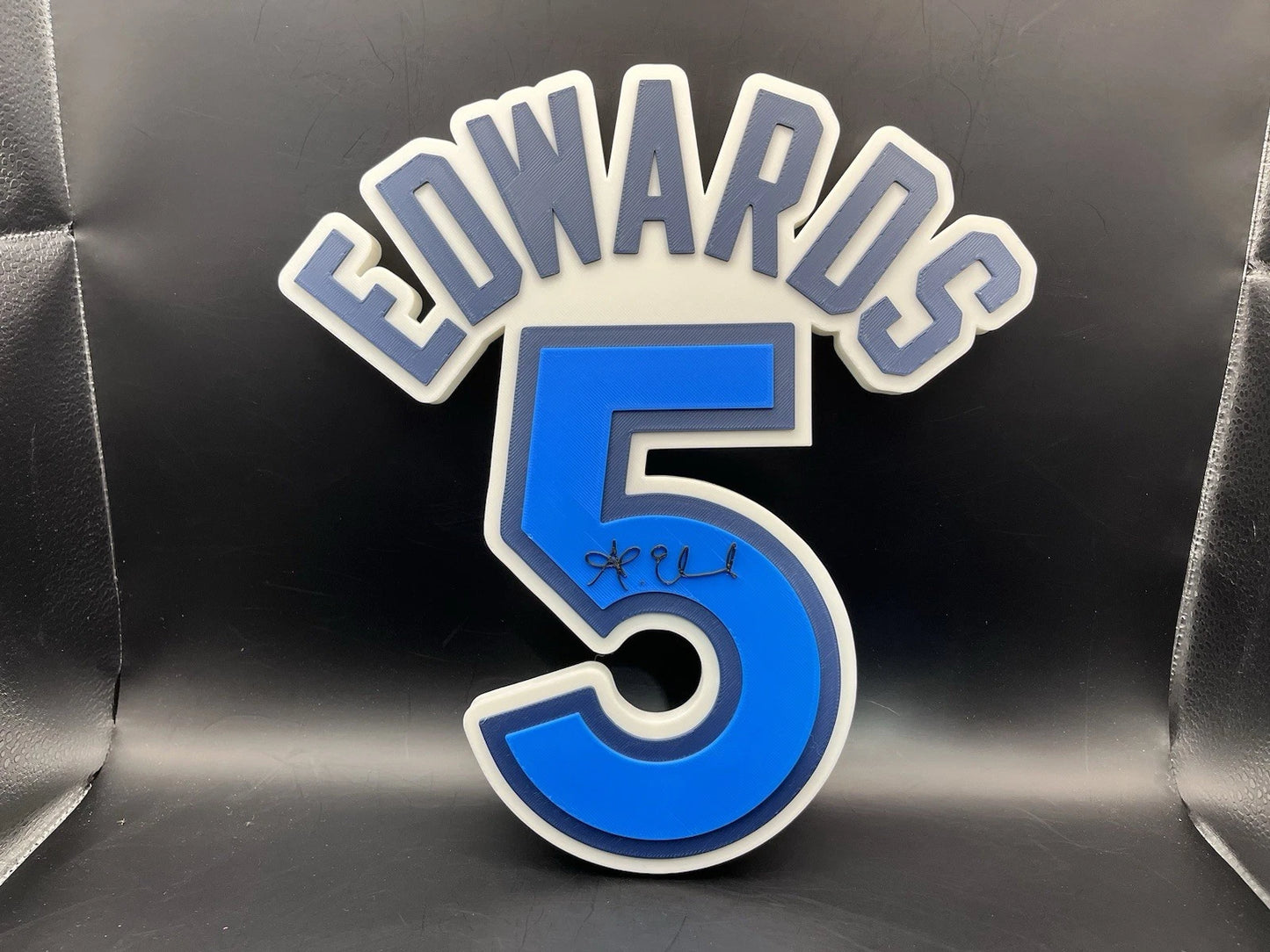 Anthony Edwards 5 Logo Sign Display | 3D Wall Desk Shelf Art - UNRIVAL3D