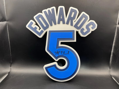 Anthony Edwards 5 Logo Sign Display | 3D Wall Desk Shelf Art - UNRIVAL3D
