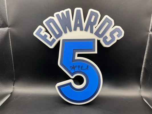 Anthony Edwards 5 Logo Sign Display | 3D Wall Desk Shelf Art - UNRIVAL3D