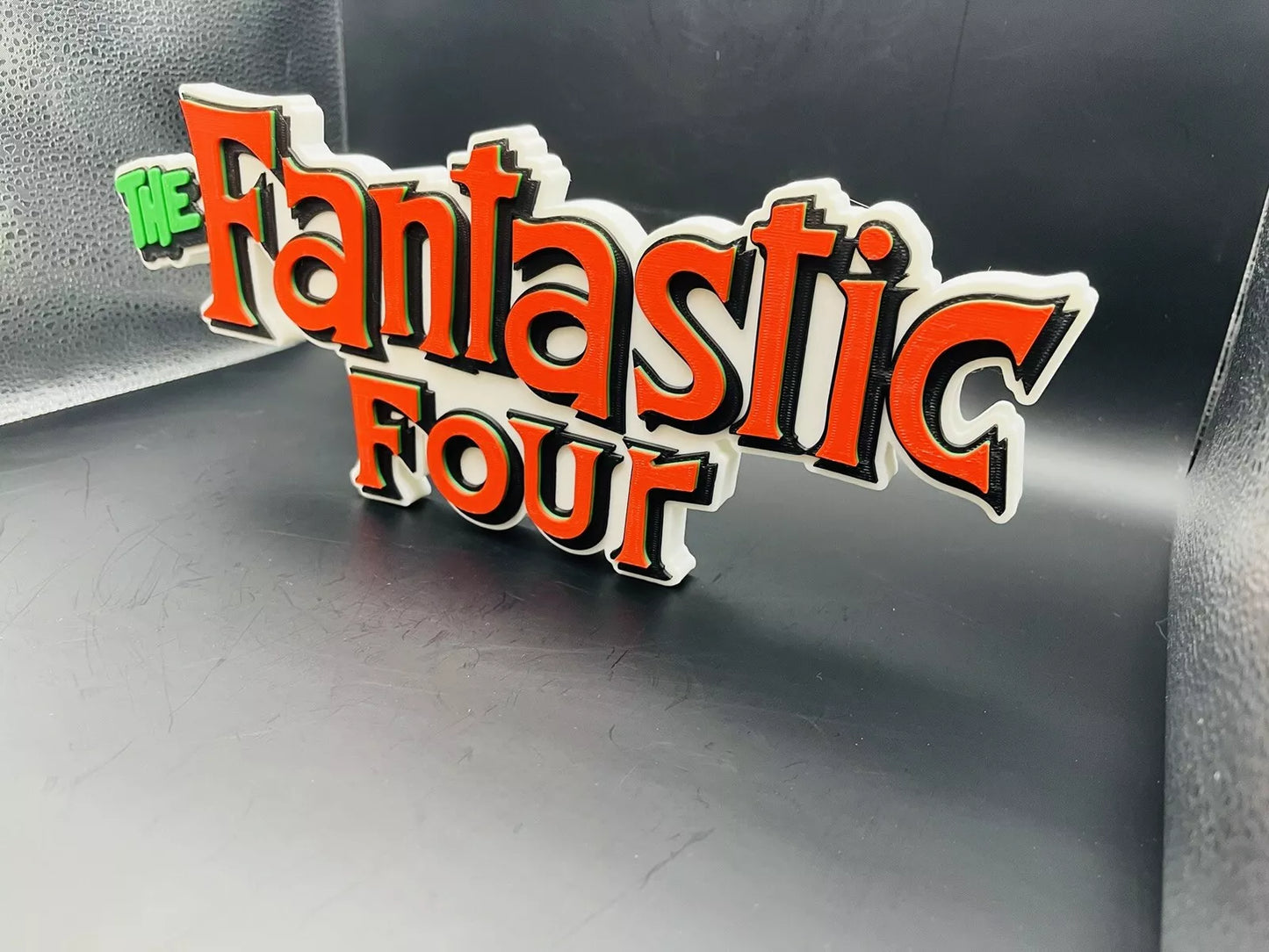 The Fantastic Four Logo Sign Display | 3D Wall Desk Shelf Art - UNRIVAL3D