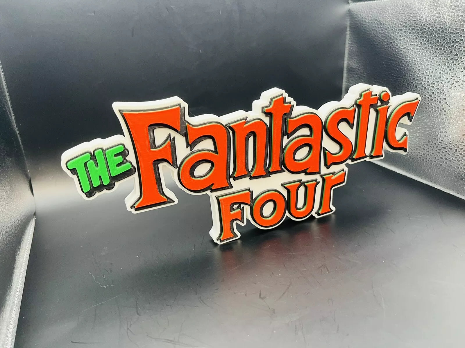 The Fantastic Four Logo Sign Display | 3D Wall Desk Shelf Art - UNRIVAL3D