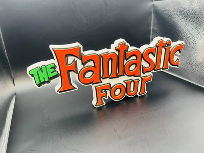 The Fantastic Four Logo Sign Display | 3D Wall Desk Shelf Art - UNRIVAL3D