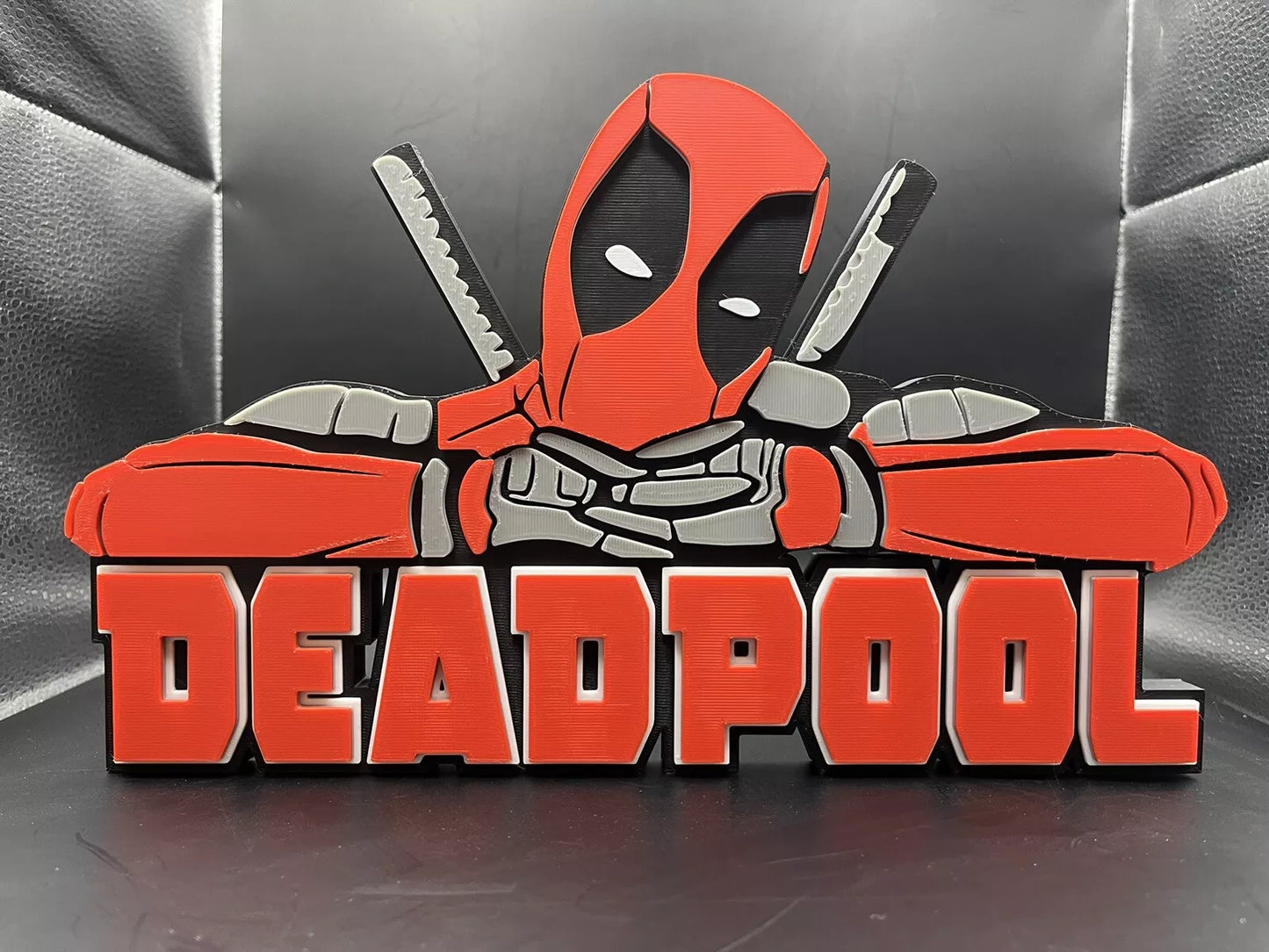 Deadpool Logo Sign Display | 3D Wall Desk Shelf Art - UNRIVAL3D