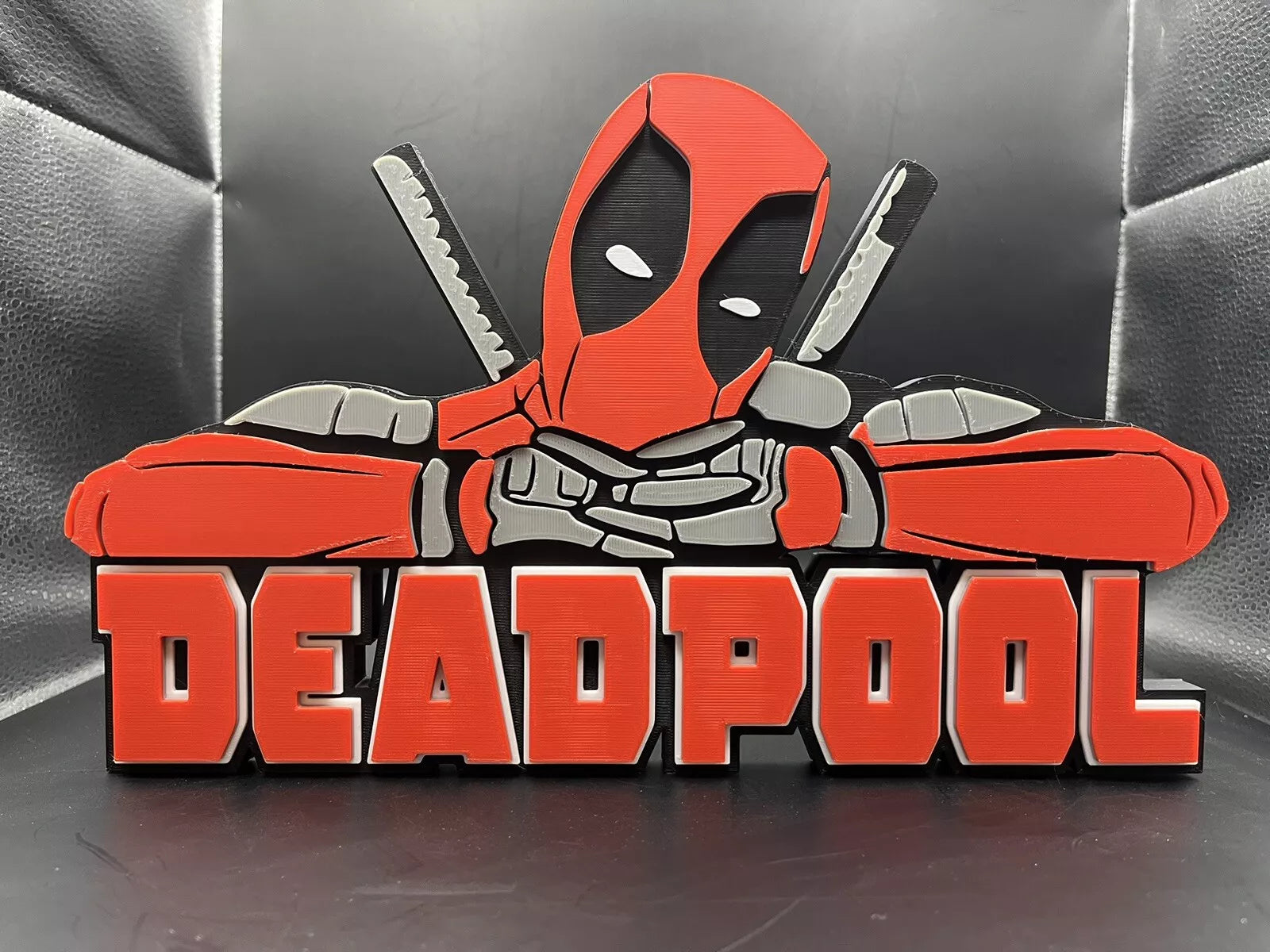 Deadpool Logo Sign Display | 3D Wall Desk Shelf Art - UNRIVAL3D