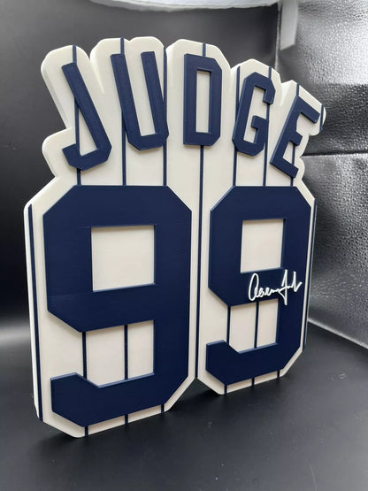 Aaron Judge Logo Sign Display | 3D Wall Desk Shelf Art - UNRIVAL3D