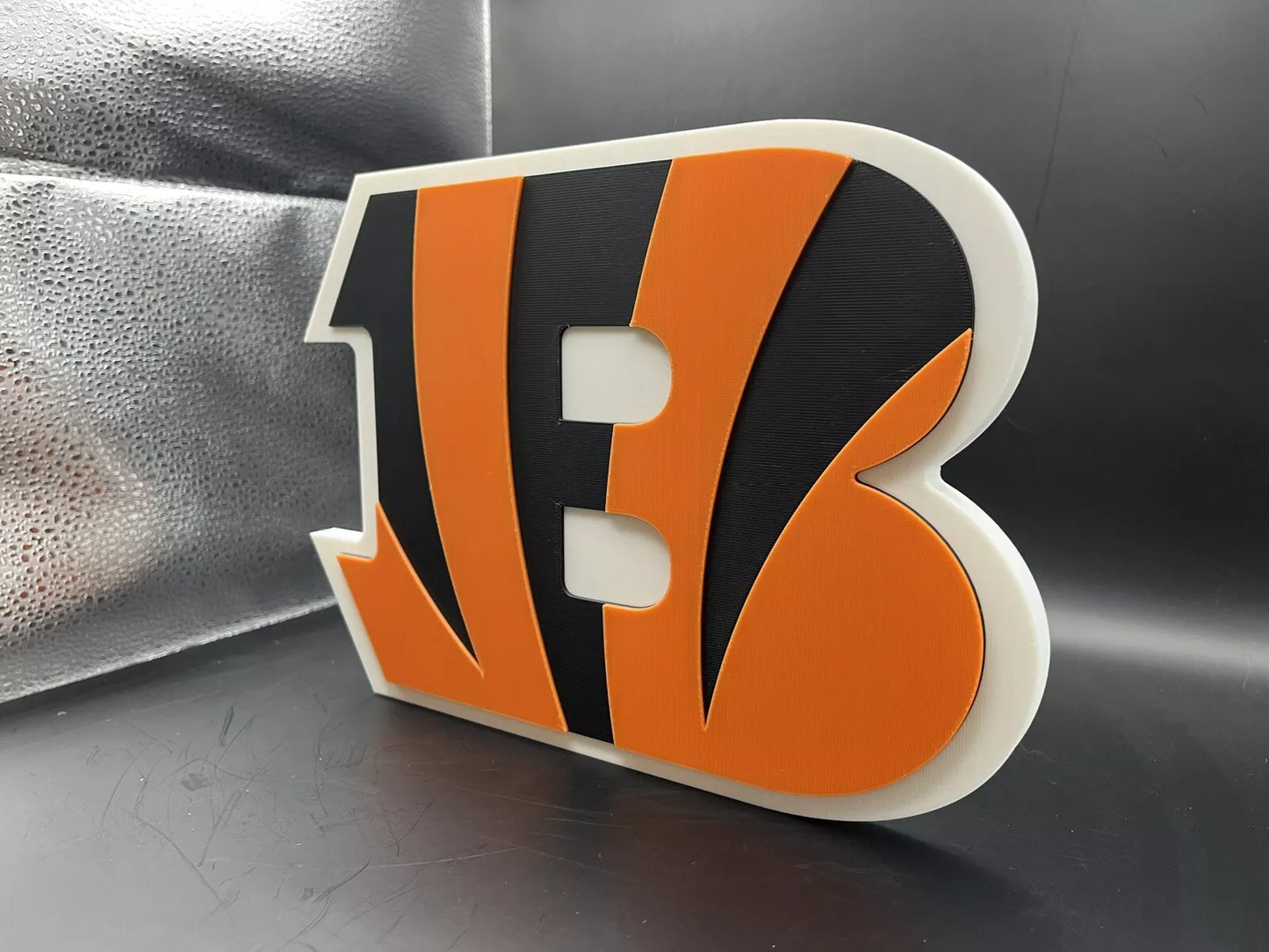 Cincinnati Bengals Logo Sign Display | 3D Wall Desk Shelf Art - UNRIVAL3D