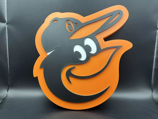 Baltimore Orioles Logo Sign Display | 3D Wall Desk Shelf Art - UNRIVAL3D