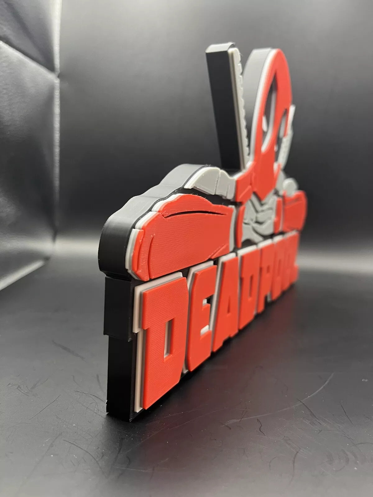 Deadpool Logo Sign Display | 3D Wall Desk Shelf Art - UNRIVAL3D