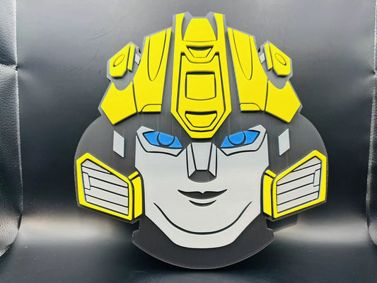 Bumblebee Transformers Logo Sign Display | 3D Wall Desk Shelf Art - UNRIVAL3D