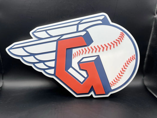 Cleveland Guardians Logo Sign Display | 3D Wall Desk Shelf Art - UNRIVAL3D