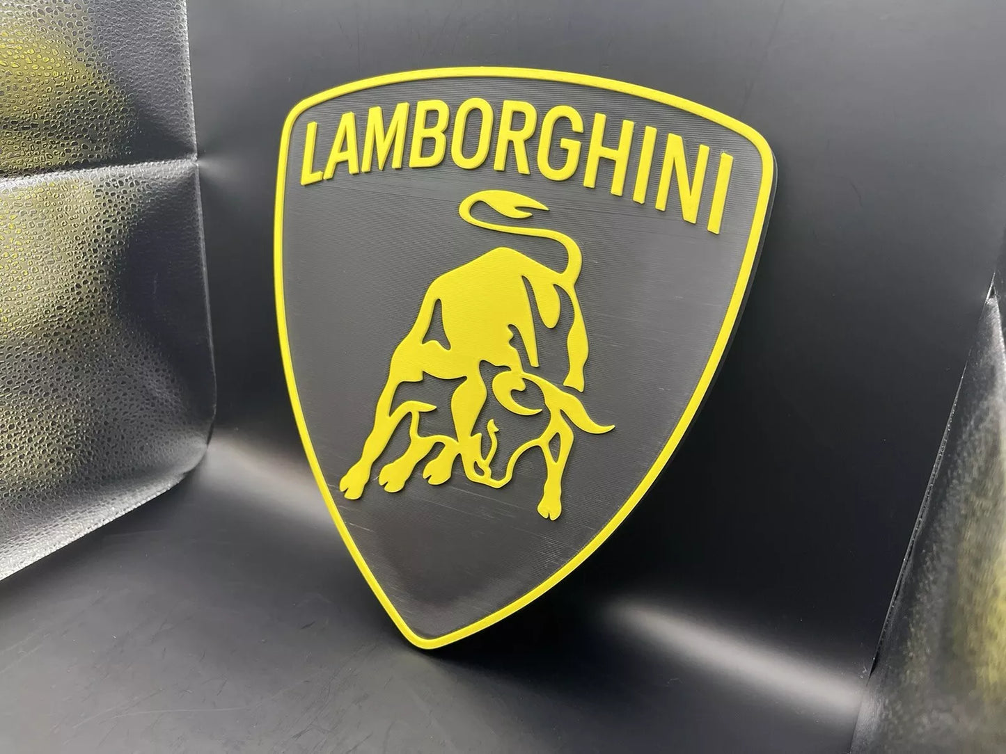 Lamborghini Logo Sign Display | 3D Wall Desk Shelf Art - UNRIVAL3D
