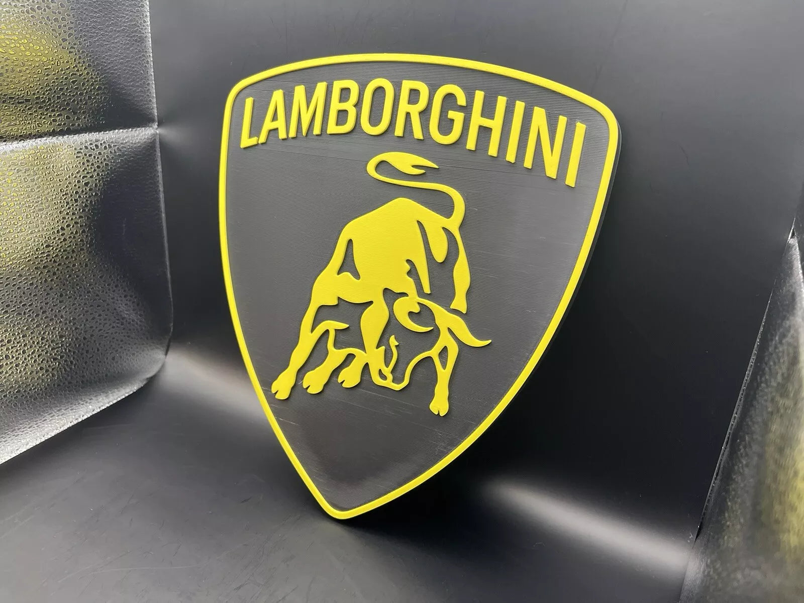 Lamborghini Logo Sign Display | 3D Wall Desk Shelf Art - UNRIVAL3D