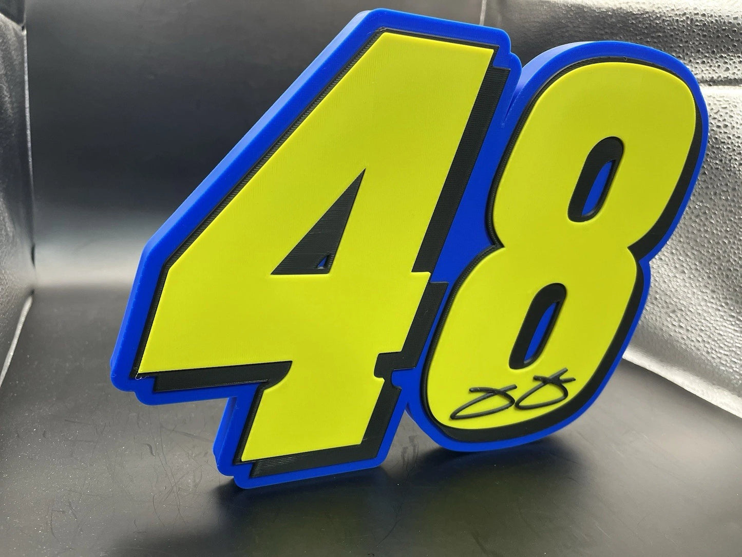 Jimmie Johnson 48 Logo Sign Display | 3D Wall Desk Shelf Art - UNRIVAL3D