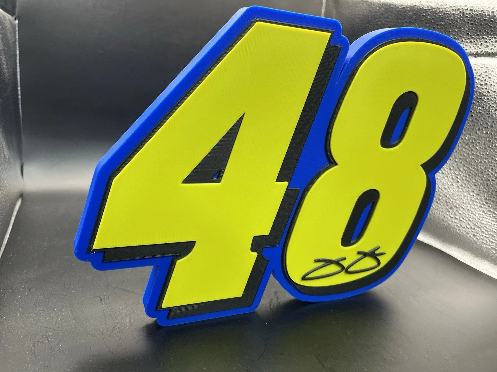 Jimmie Johnson 48 Logo Sign Display | 3D Wall Desk Shelf Art - UNRIVAL3D