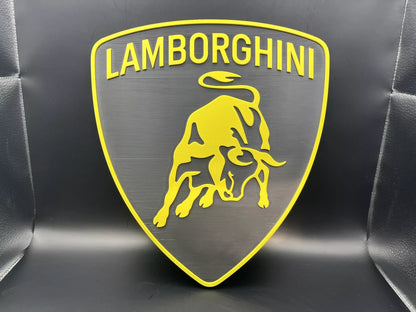 Lamborghini Logo Sign Display | 3D Wall Desk Shelf Art - UNRIVAL3D