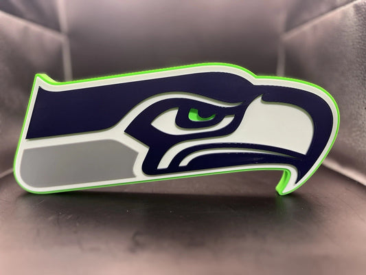Seattle Seahawks Logo Sign Display | 3D Wall Desk Shelf Art - UNRIVAL3D