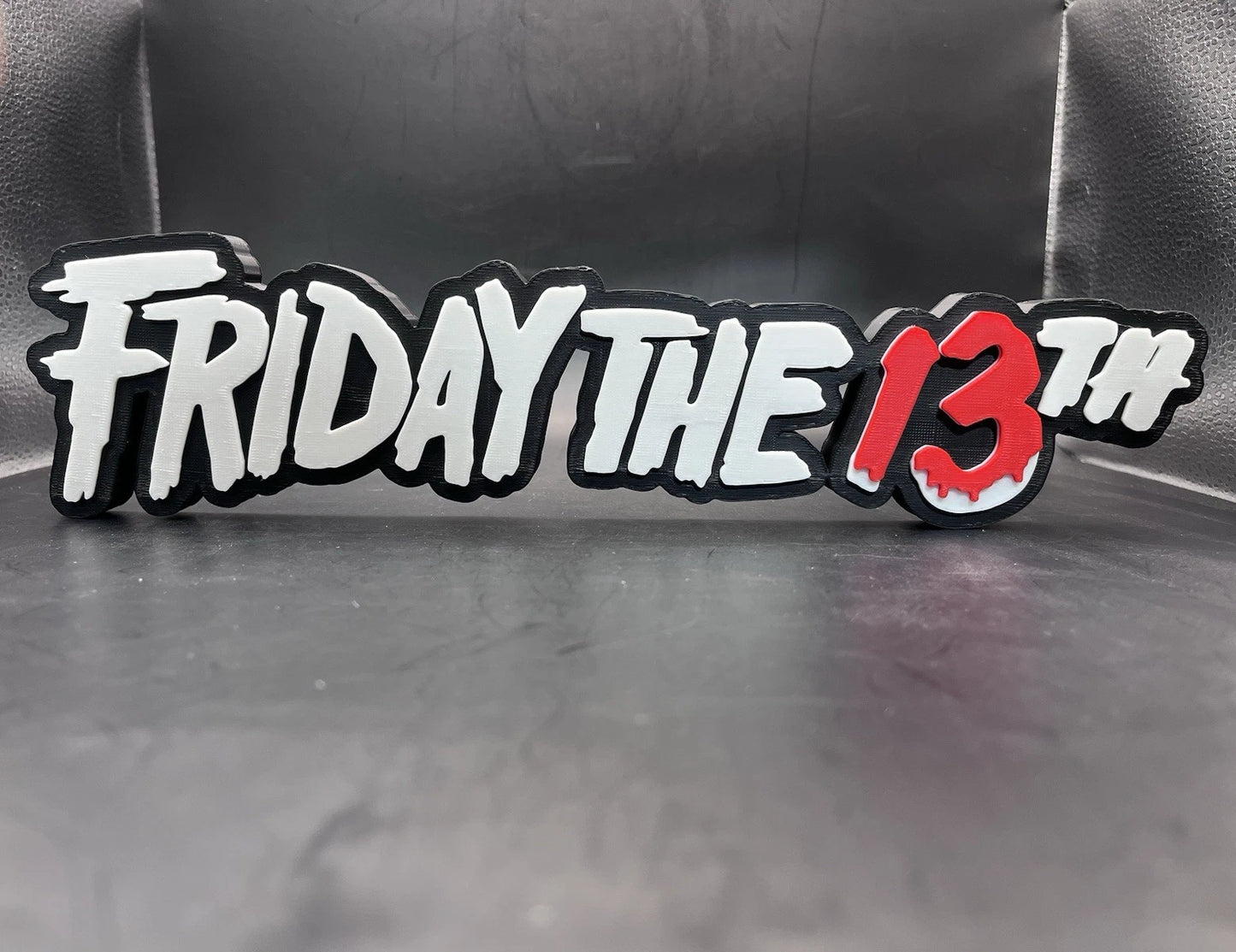 Friday The 13th Logo Sign Display | 3D Wall Desk Shelf Art - UNRIVAL3D