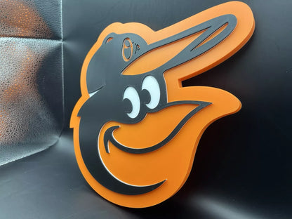Baltimore Orioles Logo Sign Display | 3D Wall Desk Shelf Art - UNRIVAL3D