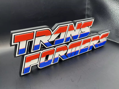 Transformers Logo Sign Display | 3D Wall Desk Shelf Art - UNRIVAL3D