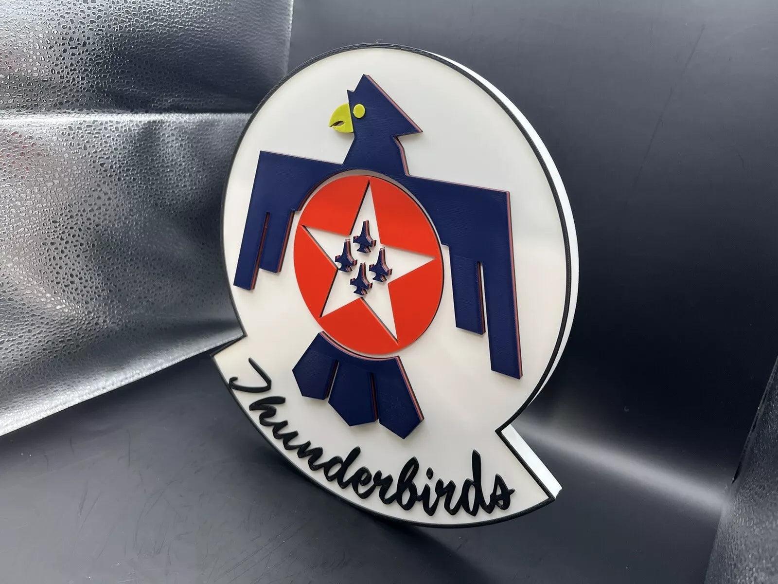 U.S. Air Force Thunderbirds Logo Sign Display | 3D Wall Desk Shelf Art - UNRIVAL3D