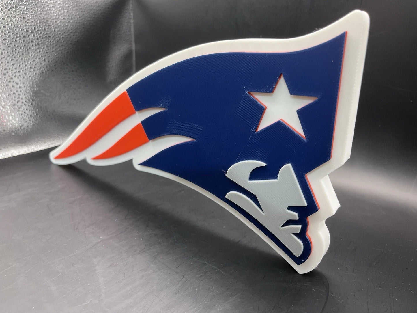 New England Patriots Logo Sign Display | 3D Wall Desk Shelf Art - UNRIVAL3D