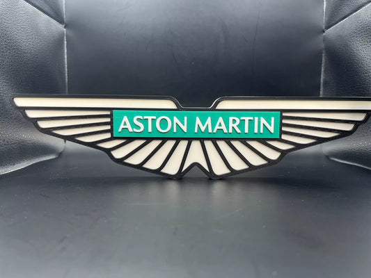 Aston Martin Logo Sign Display | 3D Wall Desk Shelf Art - UNRIVAL3D