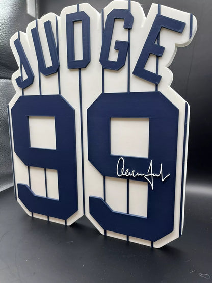Aaron Judge Logo Sign Display | 3D Wall Desk Shelf Art - UNRIVAL3D