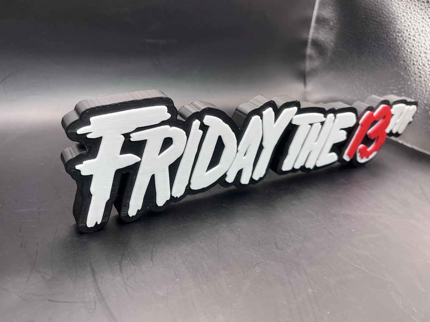 Friday The 13th Logo Sign Display | 3D Wall Desk Shelf Art - UNRIVAL3D