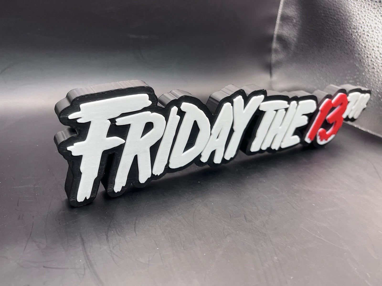 Friday The 13th Logo Sign Display | 3D Wall Desk Shelf Art - UNRIVAL3D