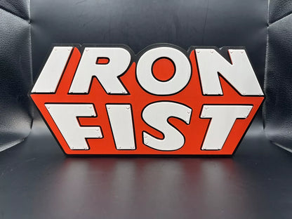 Iron Fist Logo Sign Display | 3D Wall Desk Shelf Art - UNRIVAL3D