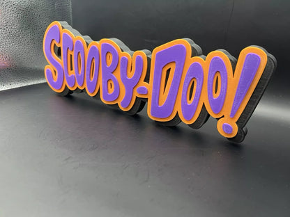 Scooby-Doo Logo Sign Display | 3D Wall Desk Shelf Art - UNRIVAL3D