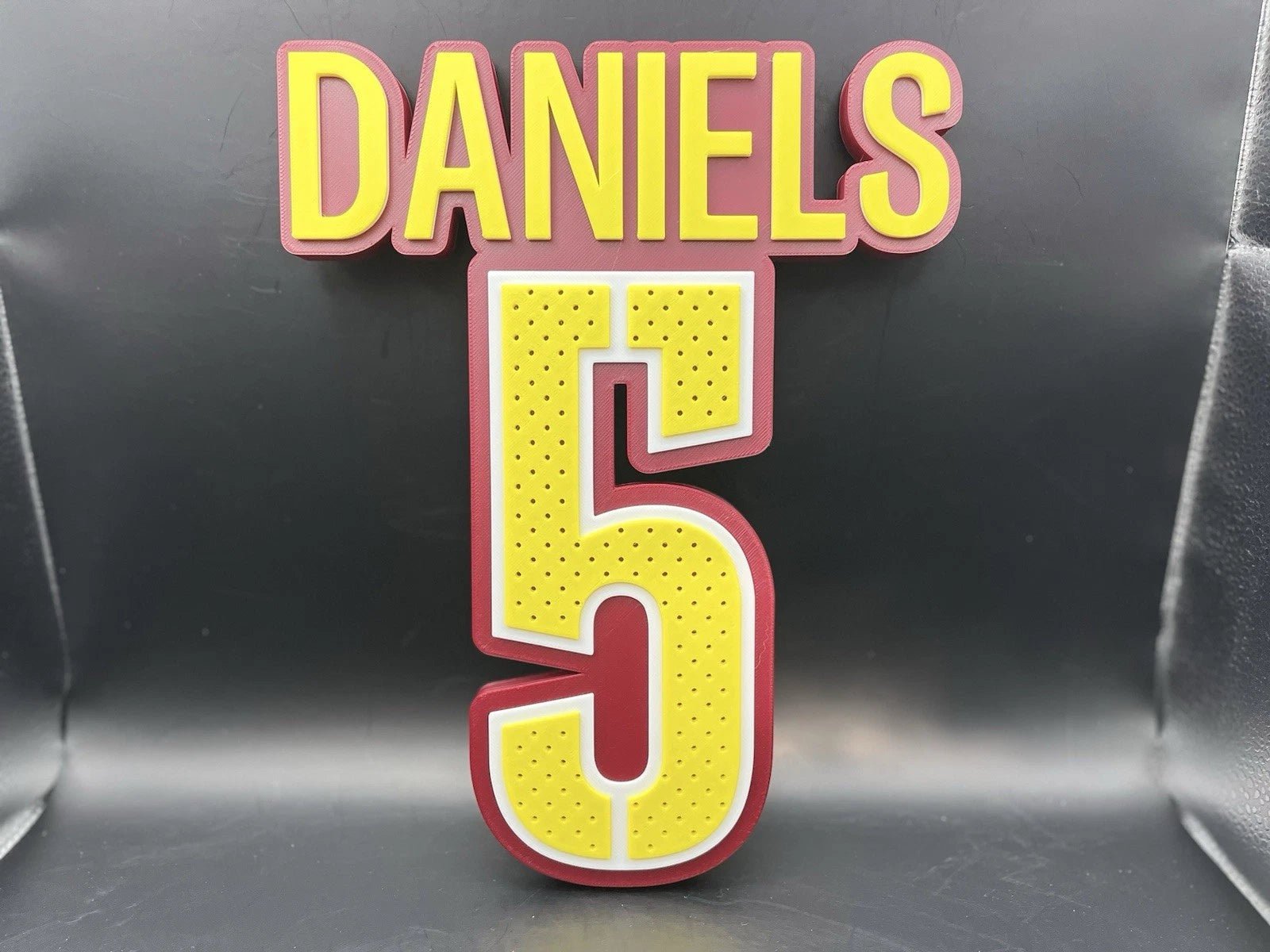 Jayden Daniels 5 Logo Sign Display | 3D Wall Desk Shelf Art - UNRIVAL3D