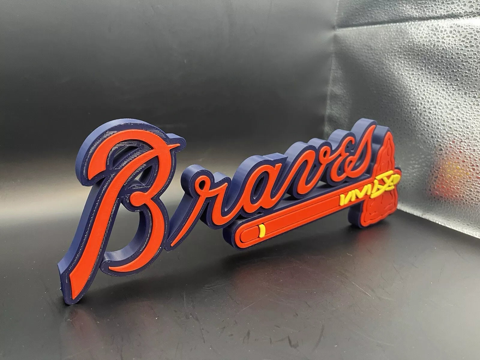 Atlanta Braves Logo Sign Display | 3D Wall Desk Shelf Art - UNRIVAL3D