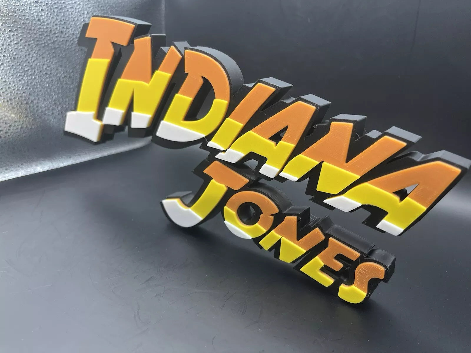 Indiana Jones Logo Sign Display | 3D Wall Desk Shelf Art - UNRIVAL3D