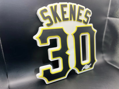 Paul Skenes 30 Logo Sign Display | 3D Wall Desk Shelf Art - UNRIVAL3D